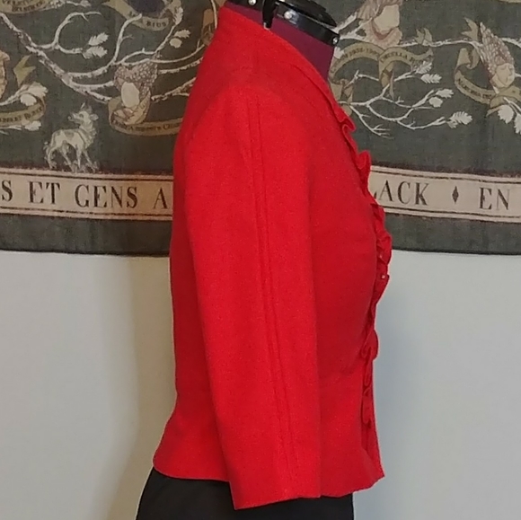 Like New WHBM bright red blazer - Picture 3 of 5